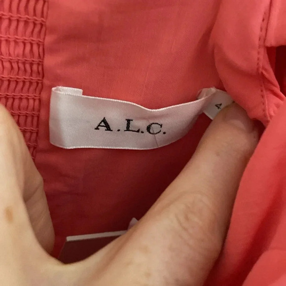 NWT A.L.C. Dress Mila Off Shoulder Dramatic Puff Sleeve Linen Blend size… - Picture 6 of 12